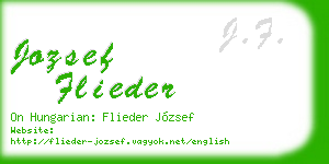 jozsef flieder business card
